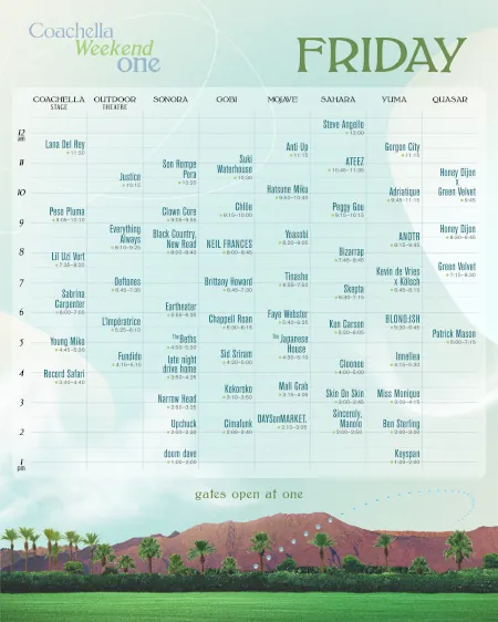 coachella 2024,ateez coachella,programme coachella,coachella