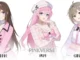Hannah, Ruri et Gina, les membres virtuels de Pinkverse