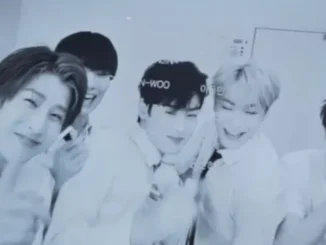 Les membres d'ASTRO, en hommage à Moonbin