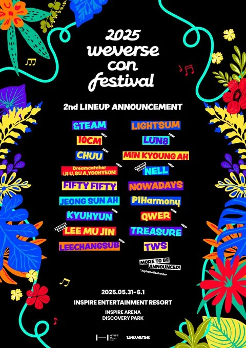 weverse con festival 2025,line up weverse festival