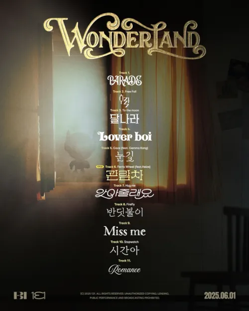 b.i kpop,bi kpop,bi wonderland,BI comeback