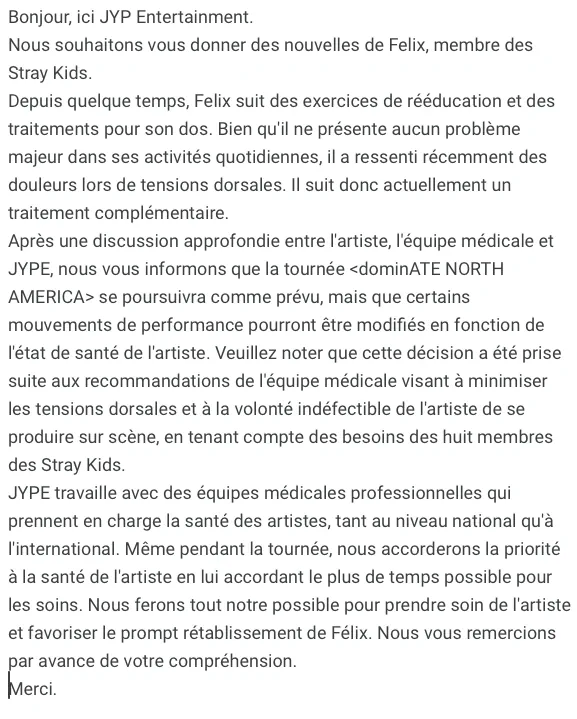 felix stray kids,stray kids felix,felix injury,felix douleur dos