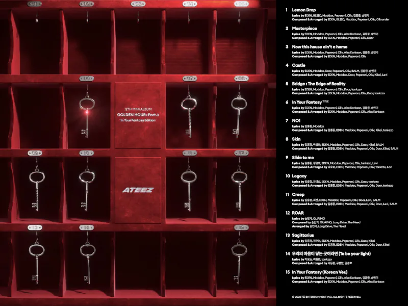 ATEEZ Golden Hour Part.3,tracklist ATEEZ In Your Fantasy,ATEEZ EP édition spéciale,Golden Hour Part.3 in your fantasy