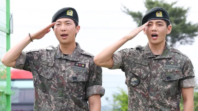 Fin d'armée pour RM et V de BTS Fin d'armée pour RM et V de BTS