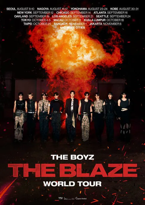 the blaze world tour,tournée mondiale the boyz,the boyz tournée 2025