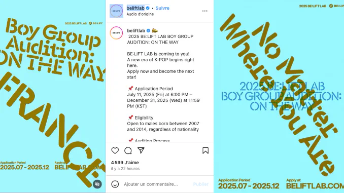 BE:LIFT lance de nouvelles auditions pour un boygroup BE:LIFT lance de nouvelles auditions pour un boygroup