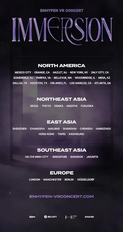 enhypen vr concert cinema,enhypen concert réalité virtuelle,enhypen immersion,K-pop VR