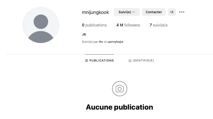Jungkook revient sur Instagram Jungkook revient sur Instagram