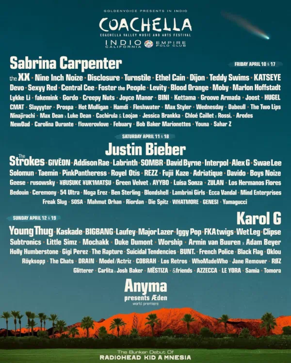 Coachella 2026,BIGBANG coachella,Taemin Coachella,comeback bigbang,Lineup Coachella 2026,Lineup Coachella kpop
