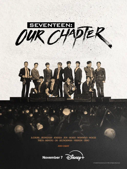 SEVENTEEN Disney+,SEVENTEEN documentaire Disney+,Documentary Series SEVENTEEN: OUR CHAPTER,SEVENTEEN OUR CHAPTER