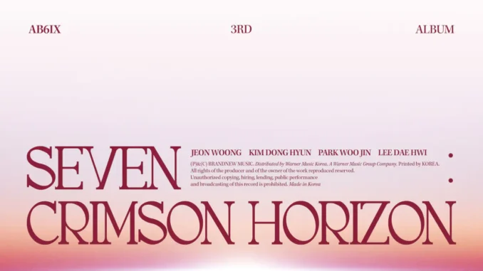 AB6IX fera son comeback le 16 mars 2026 AB6IX fera son comeback le 16 mars 2026