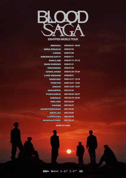 ENHYPEN - Tournée Europe Blood Saga février 2026