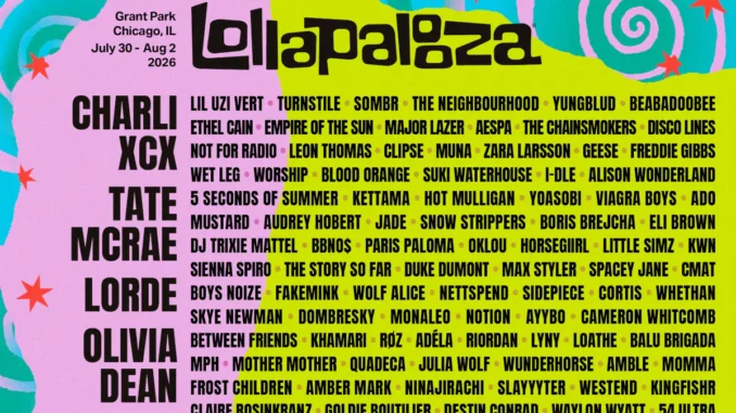 Lollapalooza Chicago annonce son line-up pour l'édition 2026