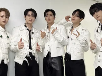 Membres du groupe K-pop WEi lors des Hanteo Music Awards