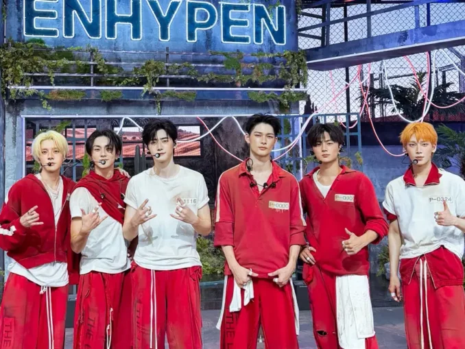 ENHYPEN sur scène lors de Music Bank le 21 août 2026